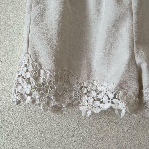 Monteau Shorts Elastic Waist Hem Lace Stitching Joker S - Picture 4 of 5